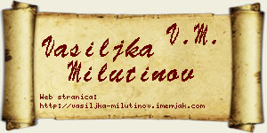 Vasiljka Milutinov vizit kartica